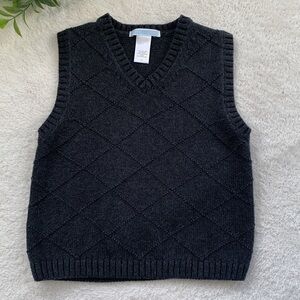 Janie and Jack 2T Charcoal Gray V-Neck Sweater Vest EUC